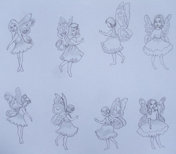 Garden fairy illustrations