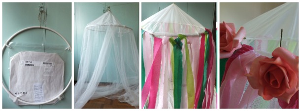 How to make a watermelon streamers and roses tent