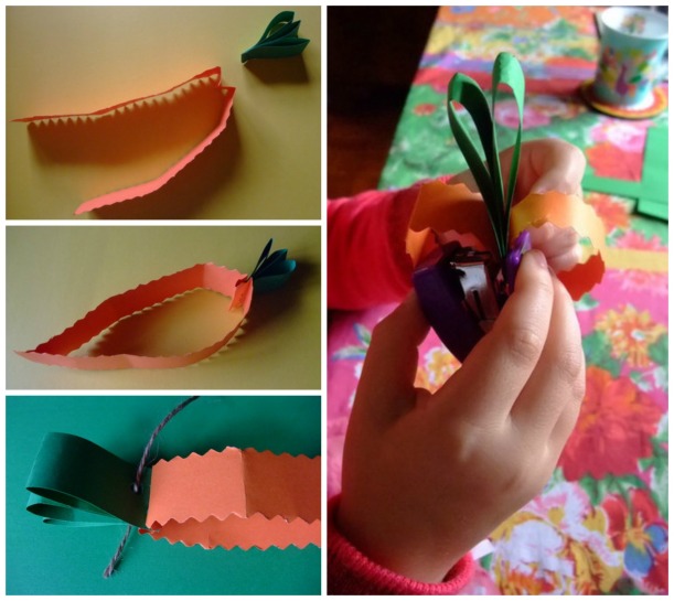 how to make a paper carrot